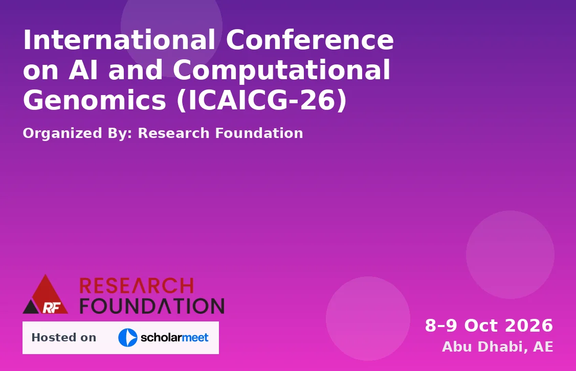 International Conference on AI and Computational Genomics (ICAICG-26)