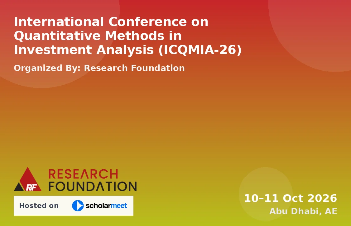 International Conference on Quantitative Methods in Investment Analysis (ICQMIA-26)