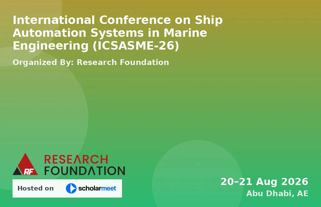 International Conference on Ship Automation Systems in Marine Engineering (ICSASME-26)