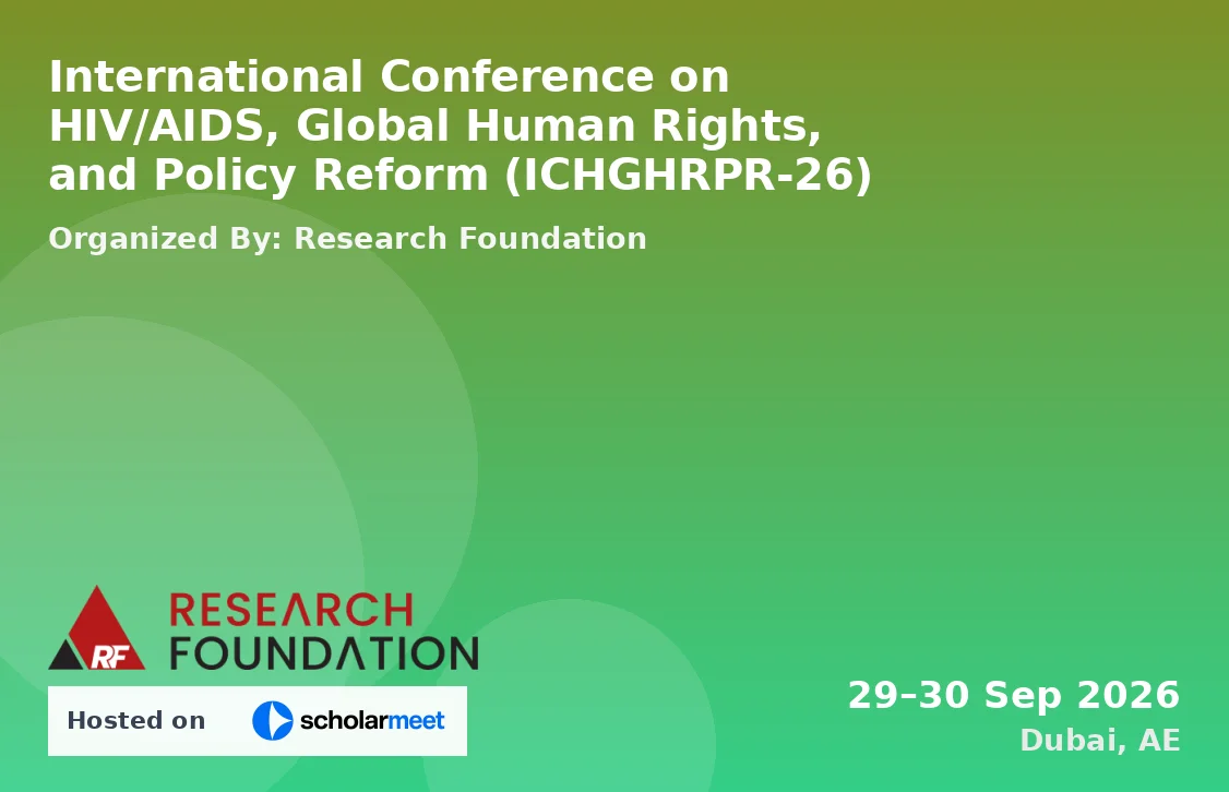 International Conference on HIV/AIDS, Global Human Rights, and Policy Reform (ICHGHRPR-26)