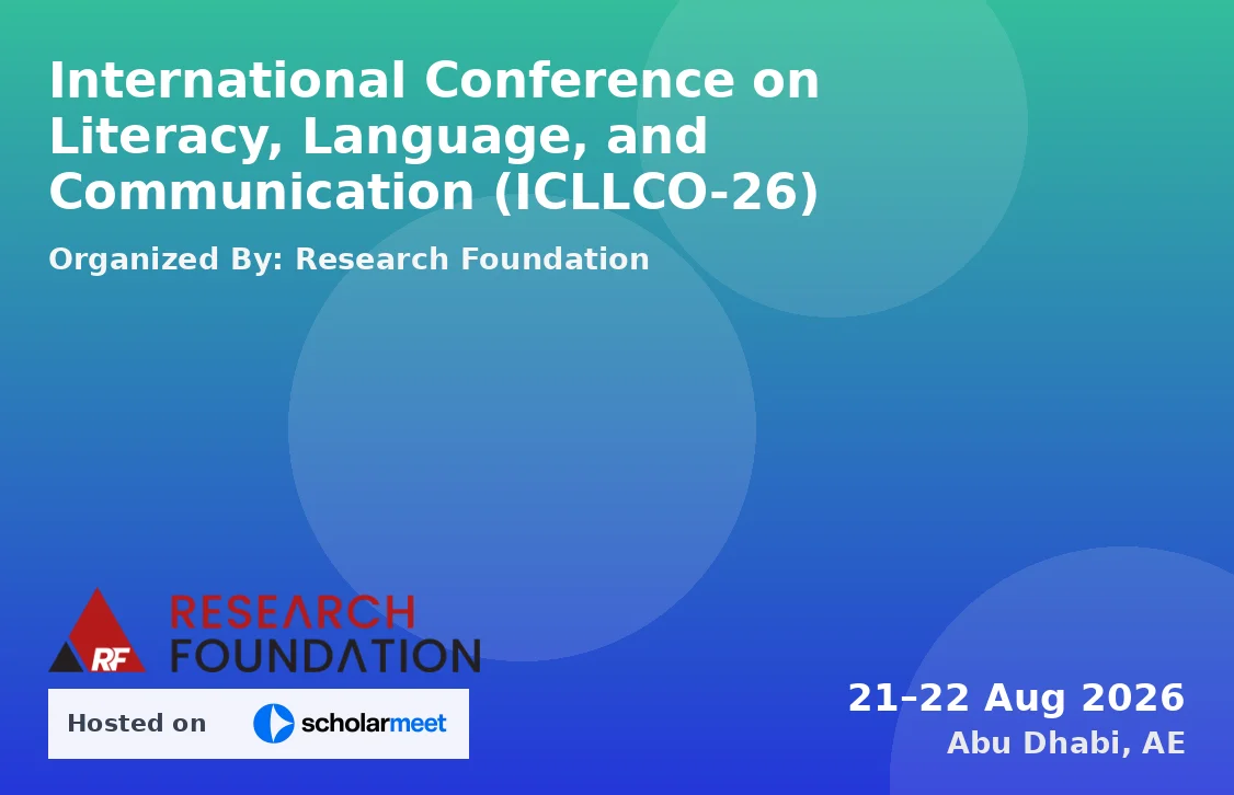International Conference on Literacy, Language, and Communication (ICLLCO-26)