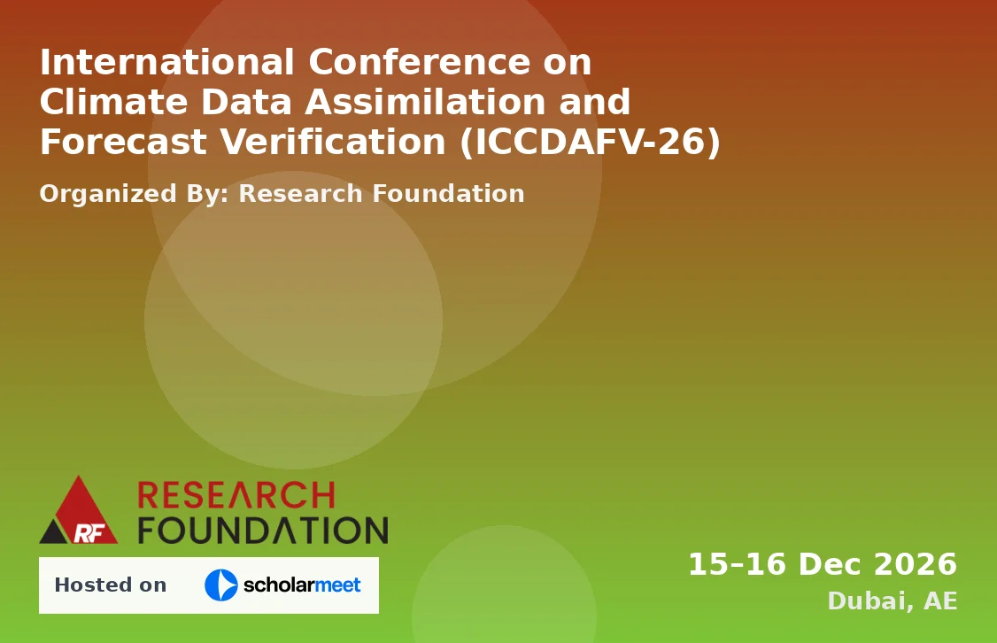 International Conference on Climate Data Assimilation and Forecast Verification (ICCDAFV-26)