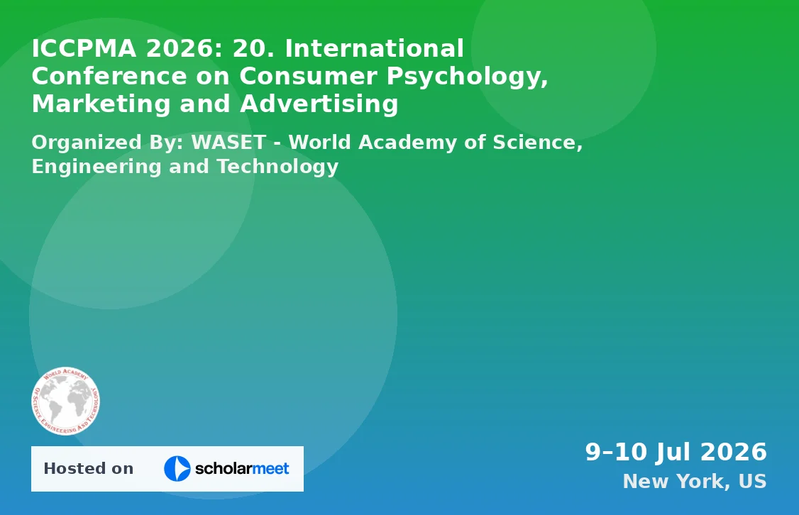 ICCPMA 2026: 20. International Conference on Consumer Psychology, Marketing and Advertising