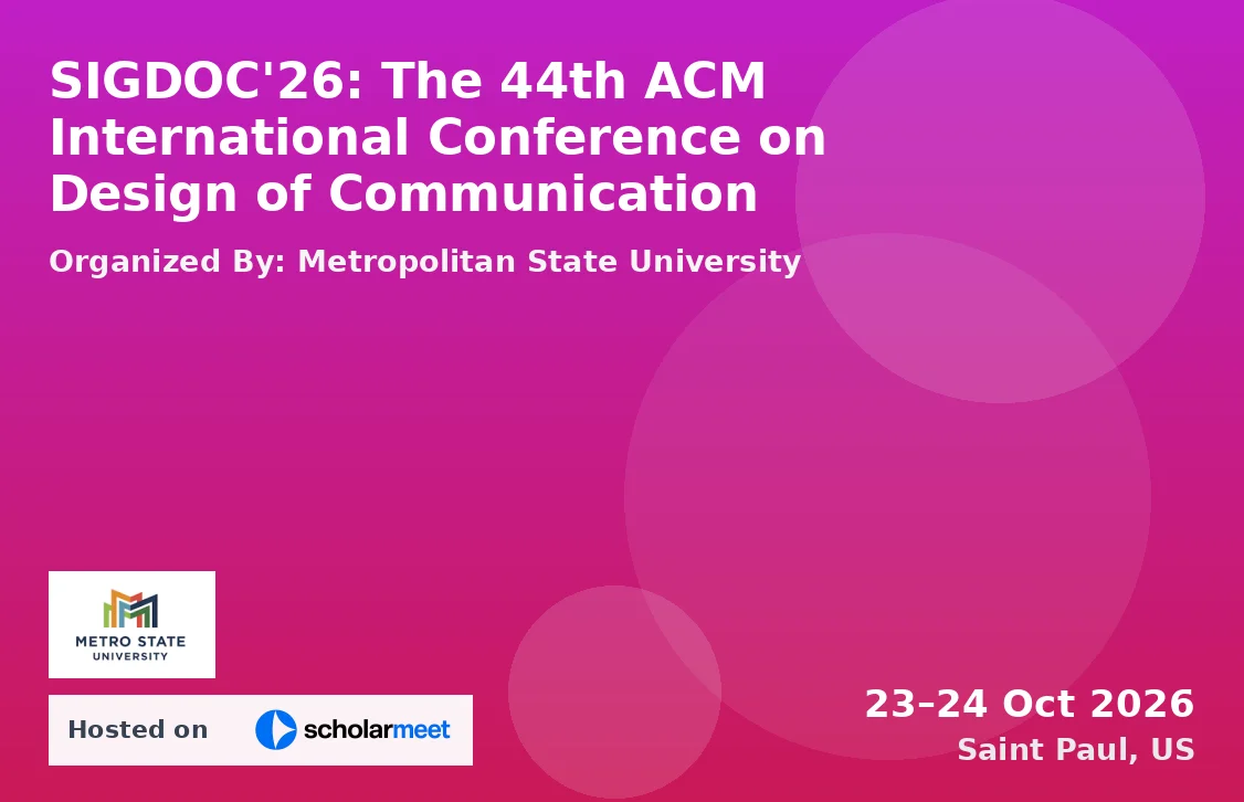 SIGDOC'26: The 44th ACM International Conference on Design of Communication