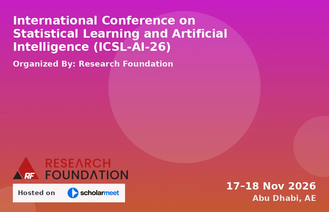 International Conference on Statistical Learning and Artificial Intelligence (ICSL-AI-26)