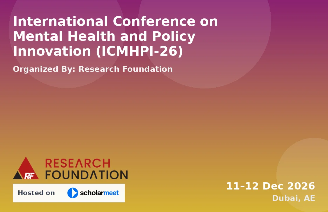 International Conference on Mental Health and Policy Innovation (ICMHPI-26)