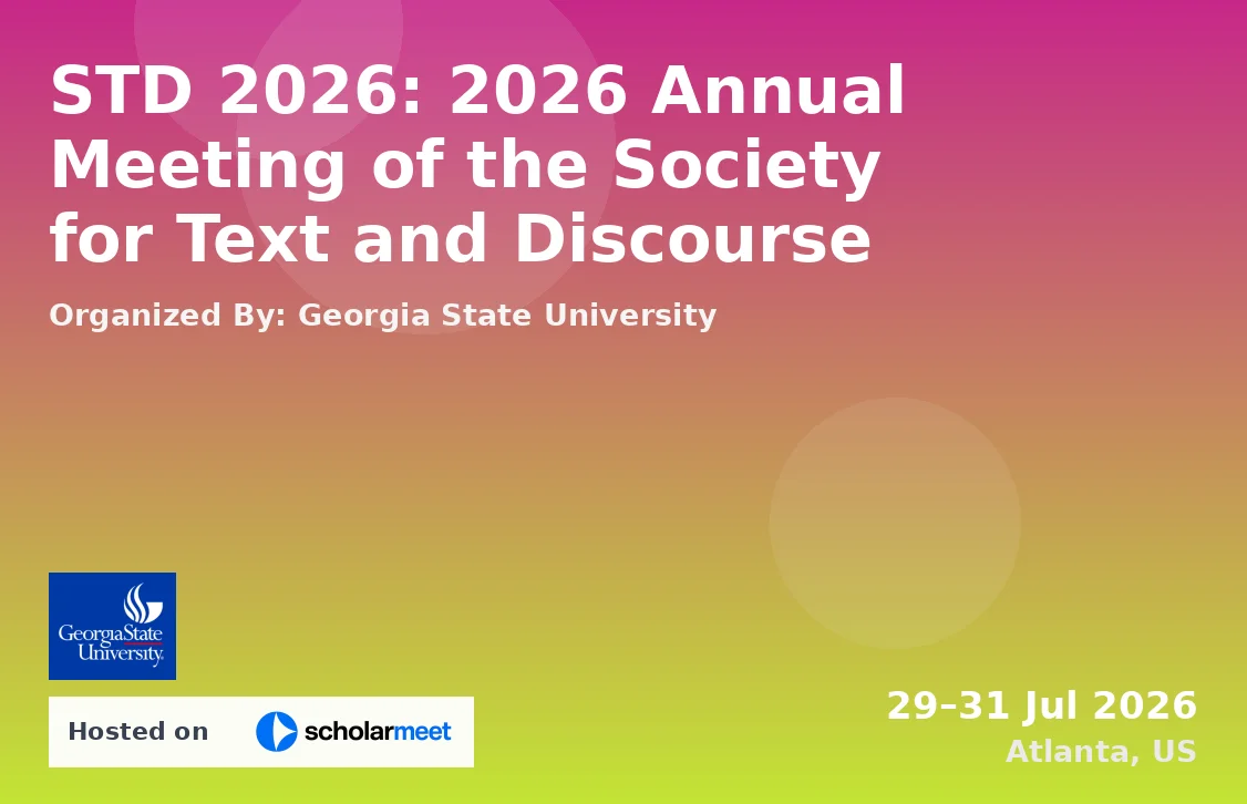 STD 2026: 2026 Annual Meeting of the Society for Text and Discourse