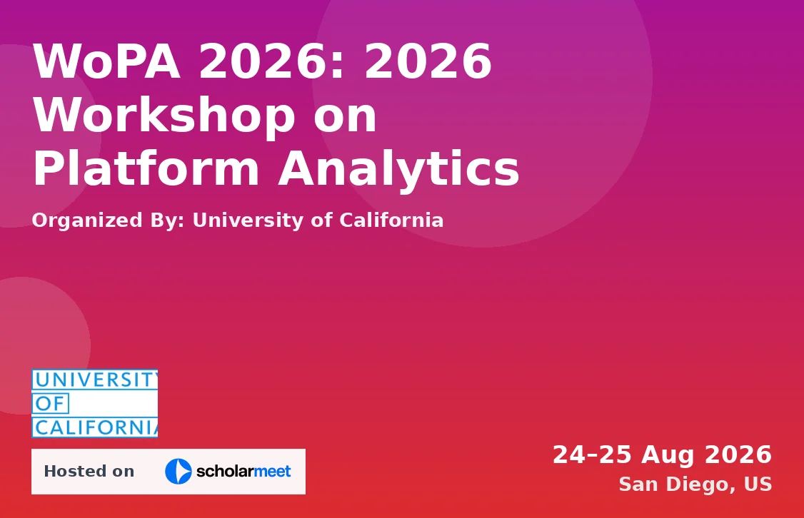 WoPA 2026: 2026 Workshop on Platform Analytics