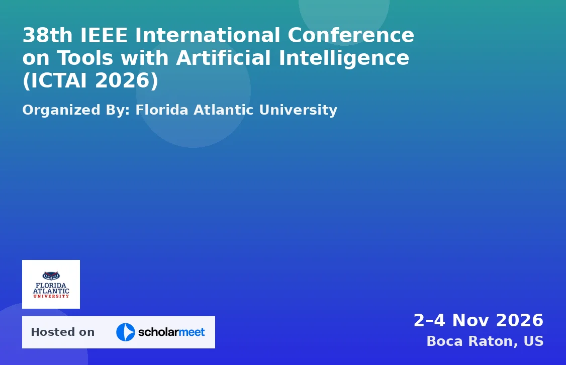 38th IEEE International Conference on Tools with Artificial Intelligence (ICTAI 2026)