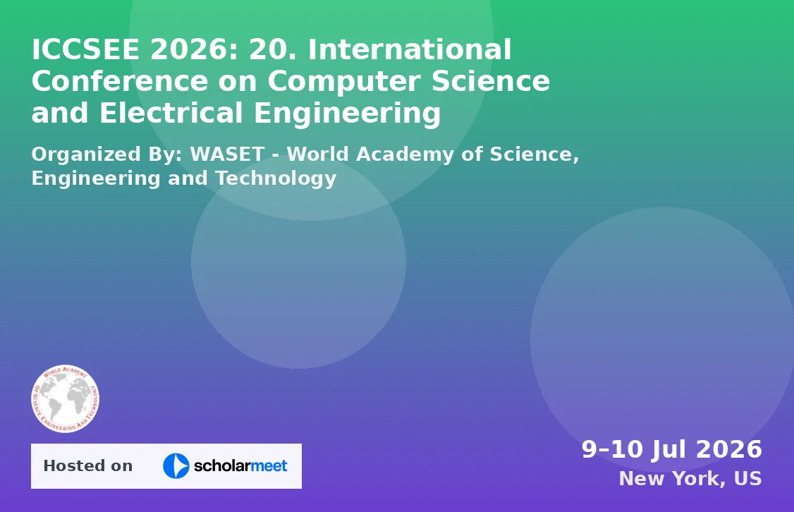 ICCSEE 2026: 20. International Conference on Computer Science and Electrical Engineering