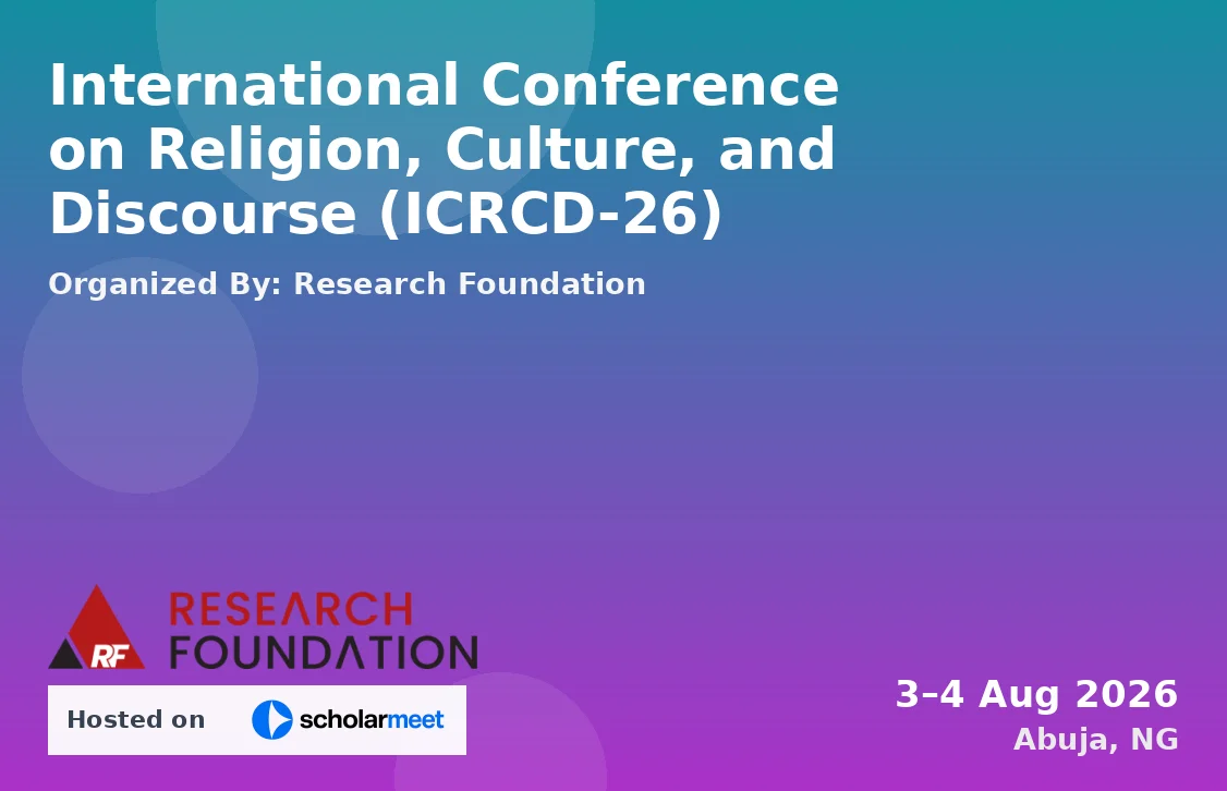 International Conference on Religion, Culture, and Discourse (ICRCD-26)