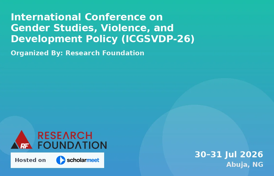 International Conference on Gender Studies, Violence, and Development Policy (ICGSVDP-26)