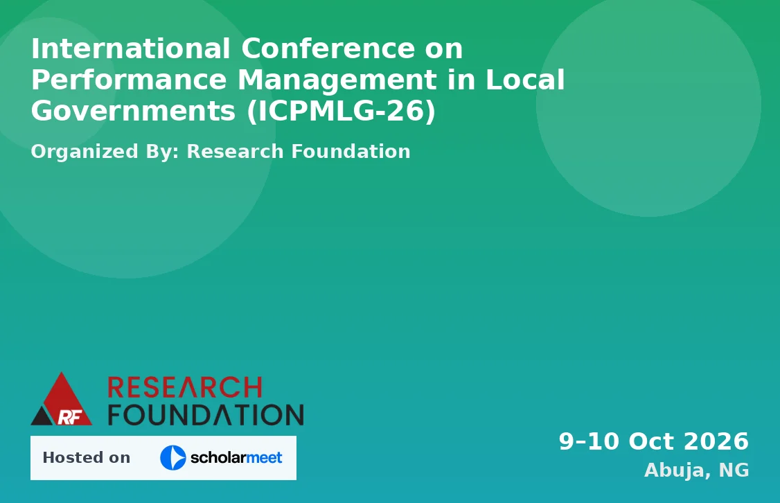 International Conference on Performance Management in Local Governments (ICPMLG-26)