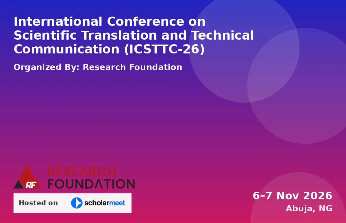 International Conference on Scientific Translation and Technical Communication (ICSTTC-26)