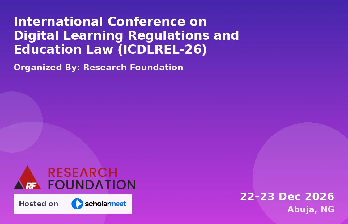 International Conference on Digital Learning Regulations and Education Law (ICDLREL-26)