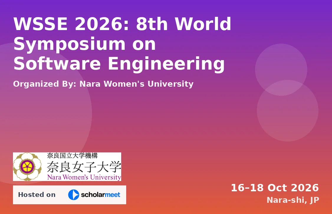 WSSE 2026: 8th World Symposium on Software Engineering