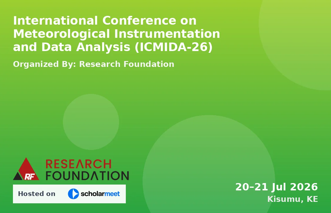 International Conference on Meteorological Instrumentation and Data Analysis (ICMIDA-26)