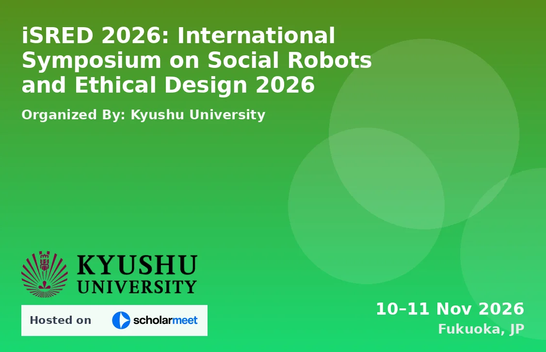 iSRED 2026: International Symposium on Social Robots and Ethical Design 2026