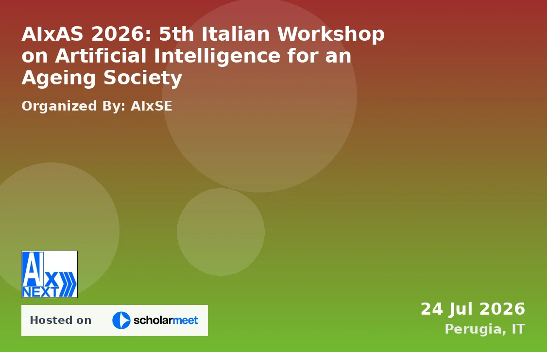AIxAS 2026: 5th Italian Workshop on Artificial Intelligence for an Ageing Society