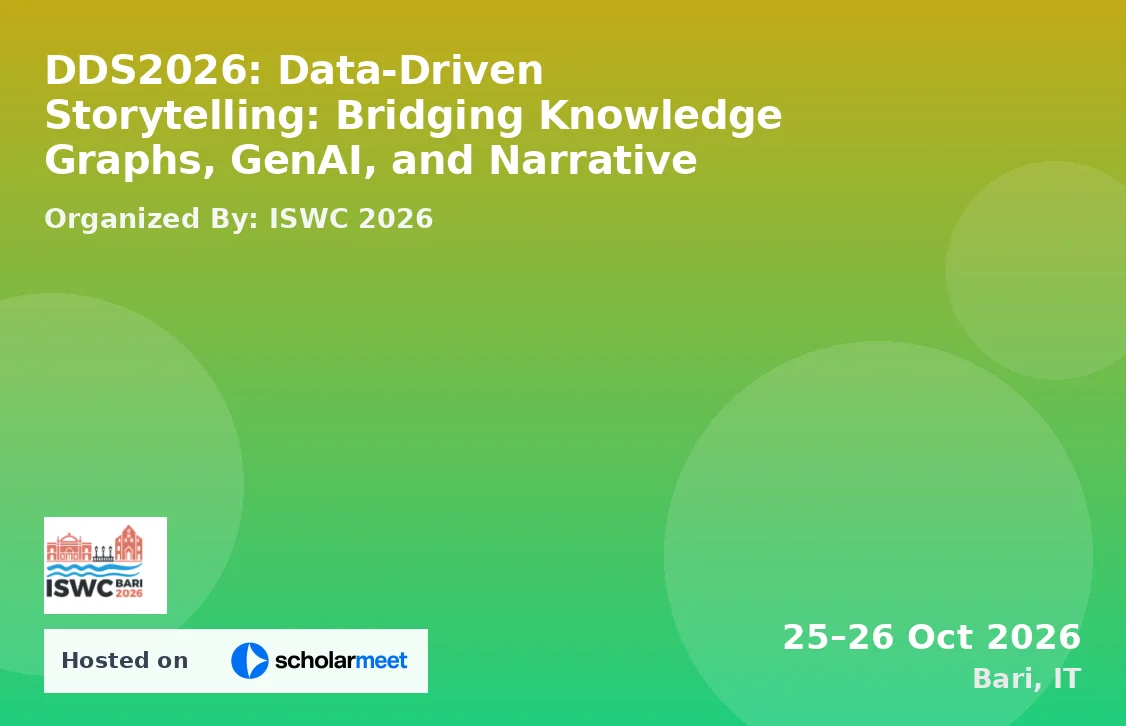DDS2026: Data-Driven Storytelling: Bridging Knowledge Graphs, GenAI, and Narrative