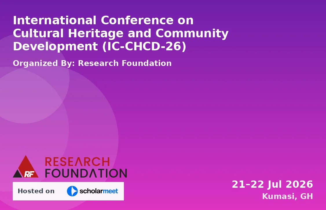 International Conference on Cultural Heritage and Community Development (IC-CHCD-26)