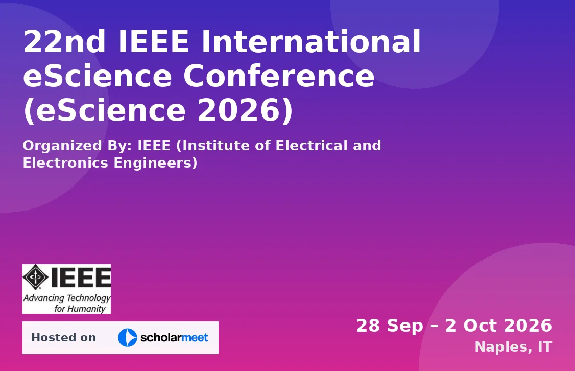 22nd IEEE International eScience Conference (eScience 2026)