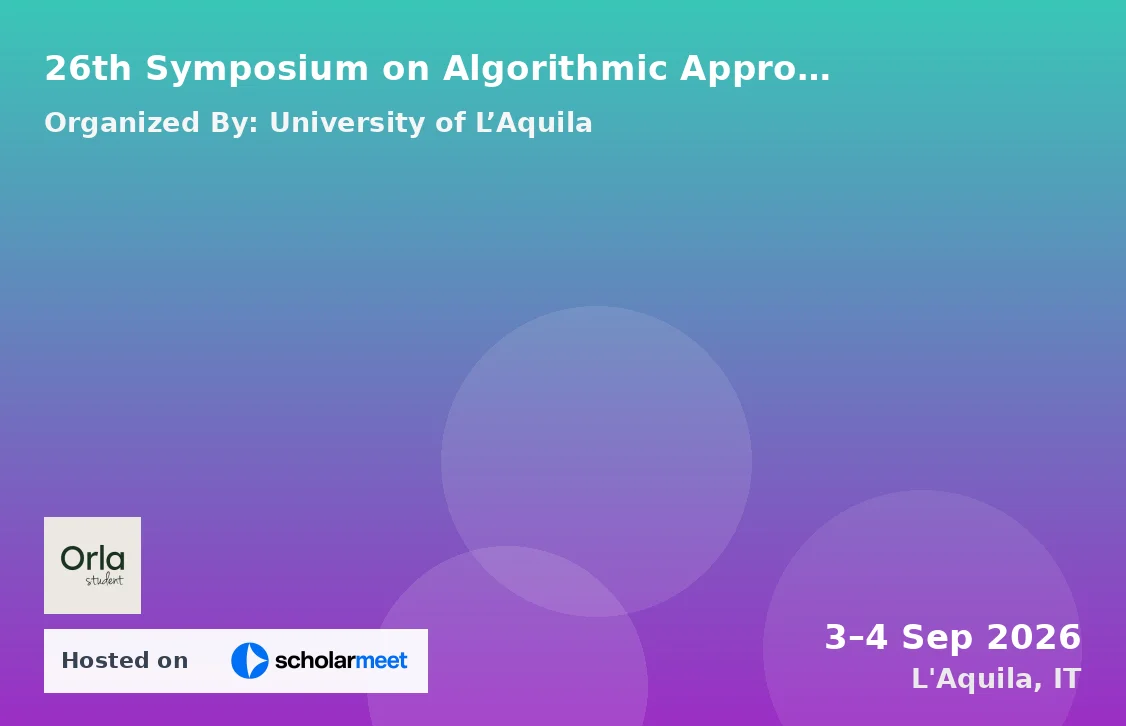 26th Symposium on Algorithmic Approaches for Transportation Modeling, Optimization and Systems (ATMOS 2026)
