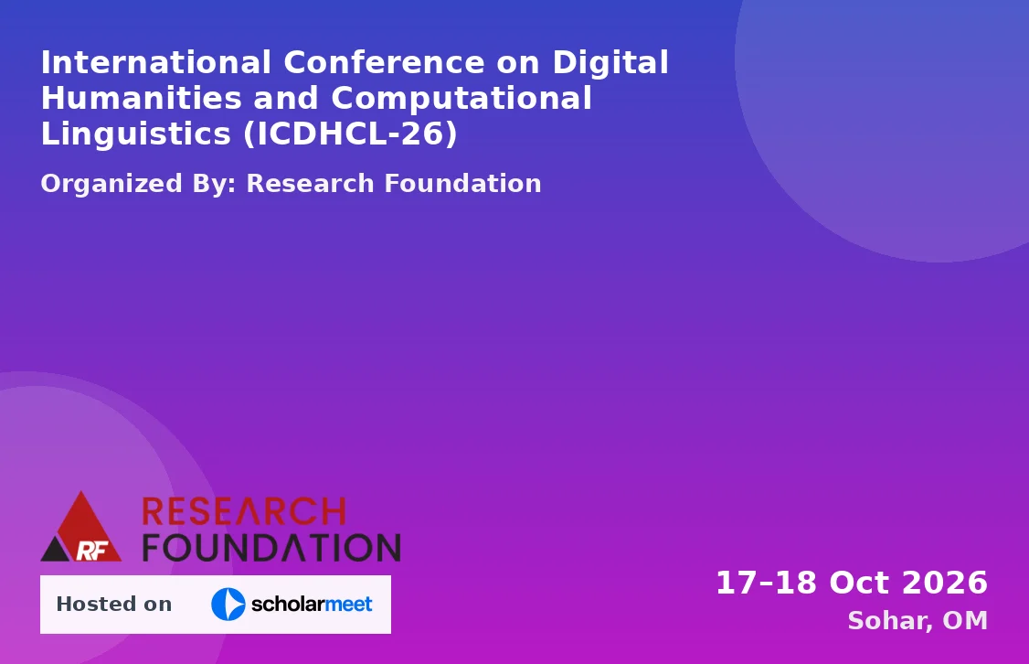 International Conference on Digital Humanities and Computational Linguistics (ICDHCL-26)