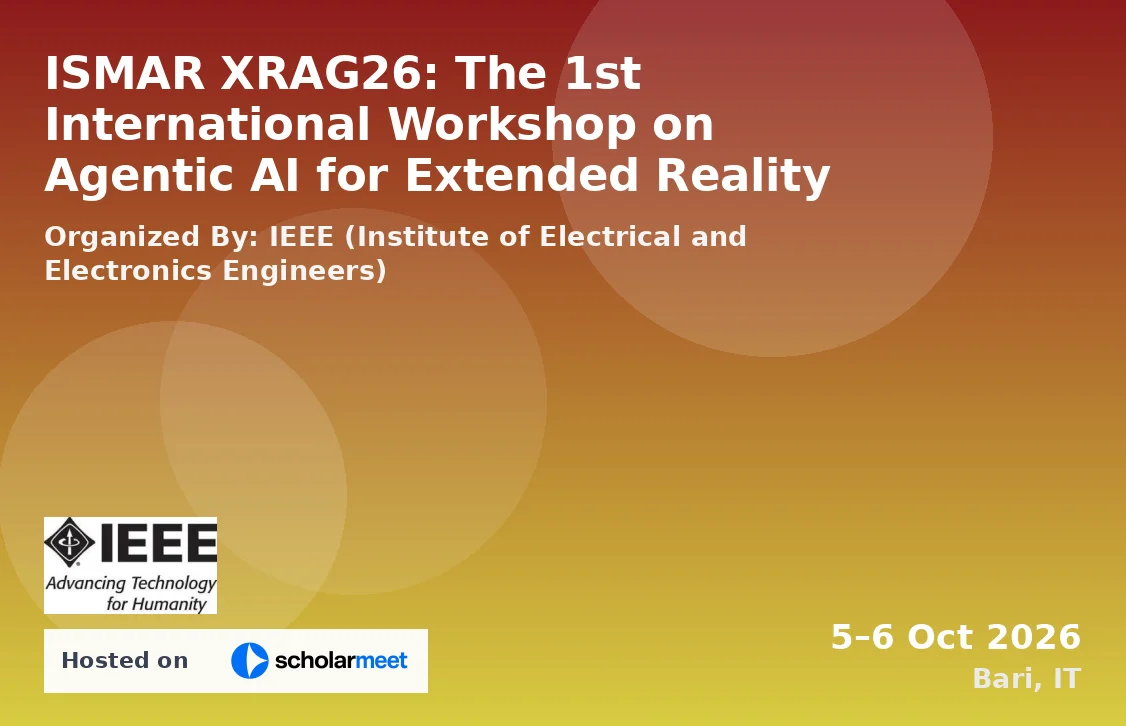 ISMAR XRAG26: The 1st International Workshop on Agentic AI for Extended Reality