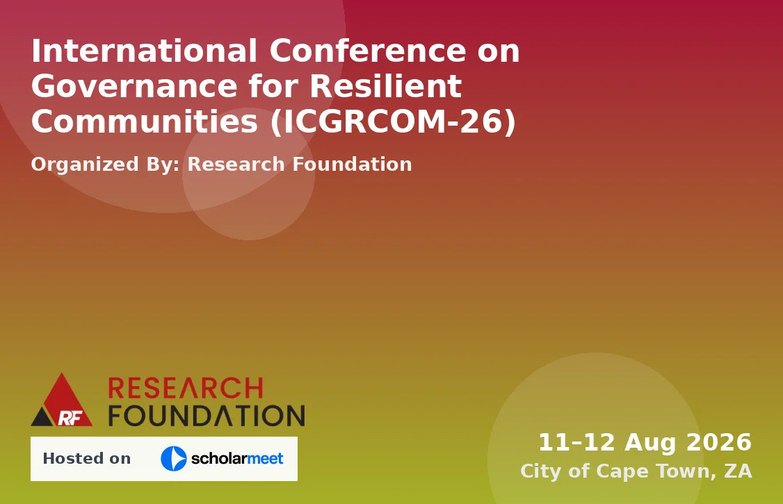 International Conference on Governance for Resilient Communities (ICGRCOM-26)