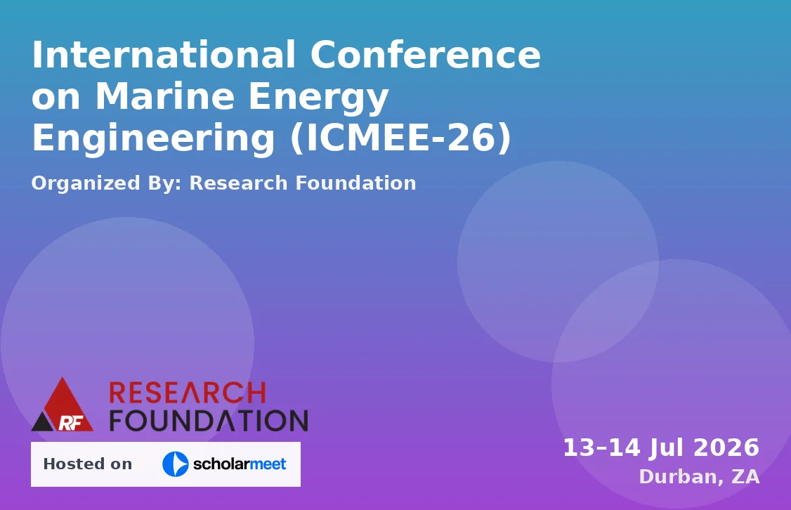 International Conference on Marine Energy Engineering (ICMEE-26)