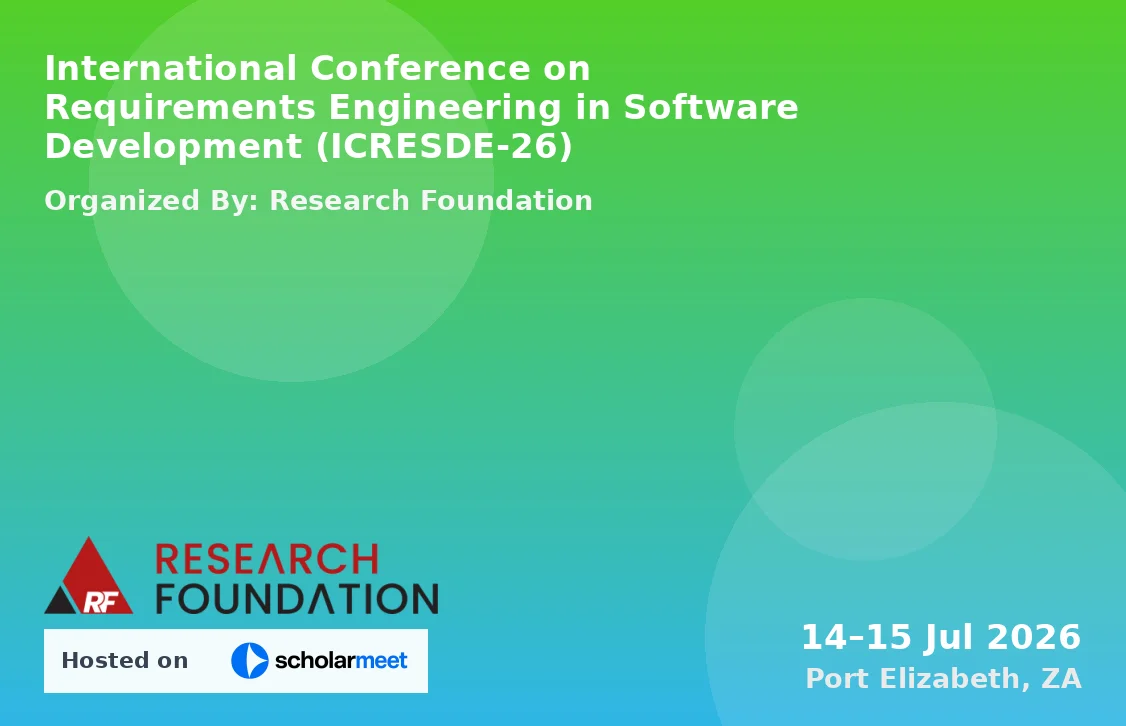 International Conference on Requirements Engineering in Software Development (ICRESDE-26)