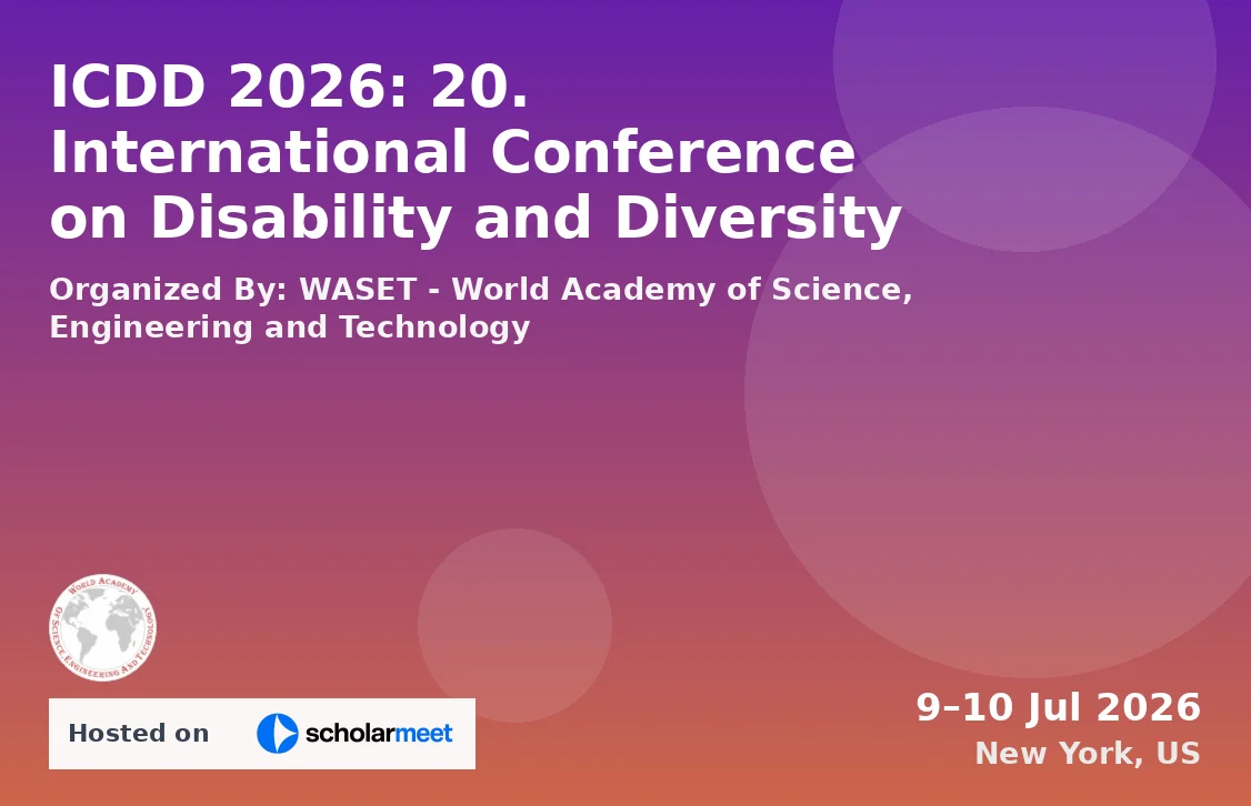 ICDD 2026: 20. International Conference on Disability and Diversity