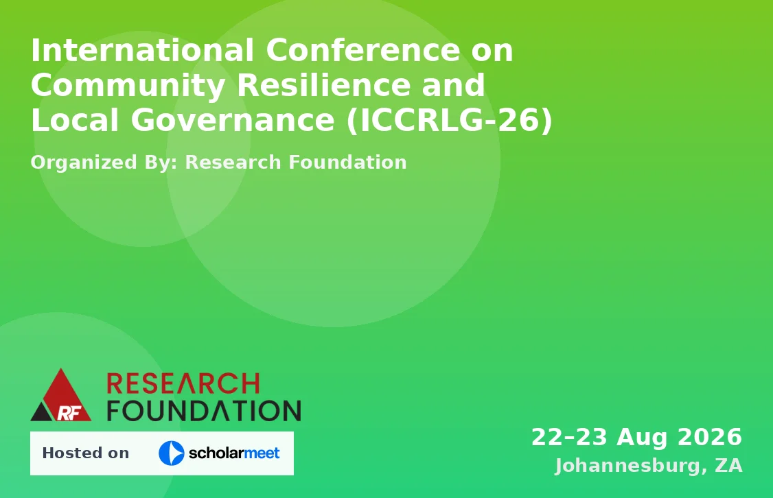 International Conference on Community Resilience and Local Governance (ICCRLG-26)