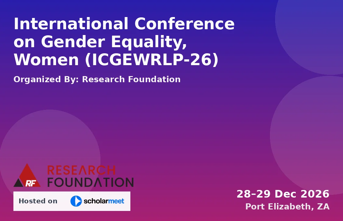 International Conference on Gender Equality, Women (ICGEWRLP-26)