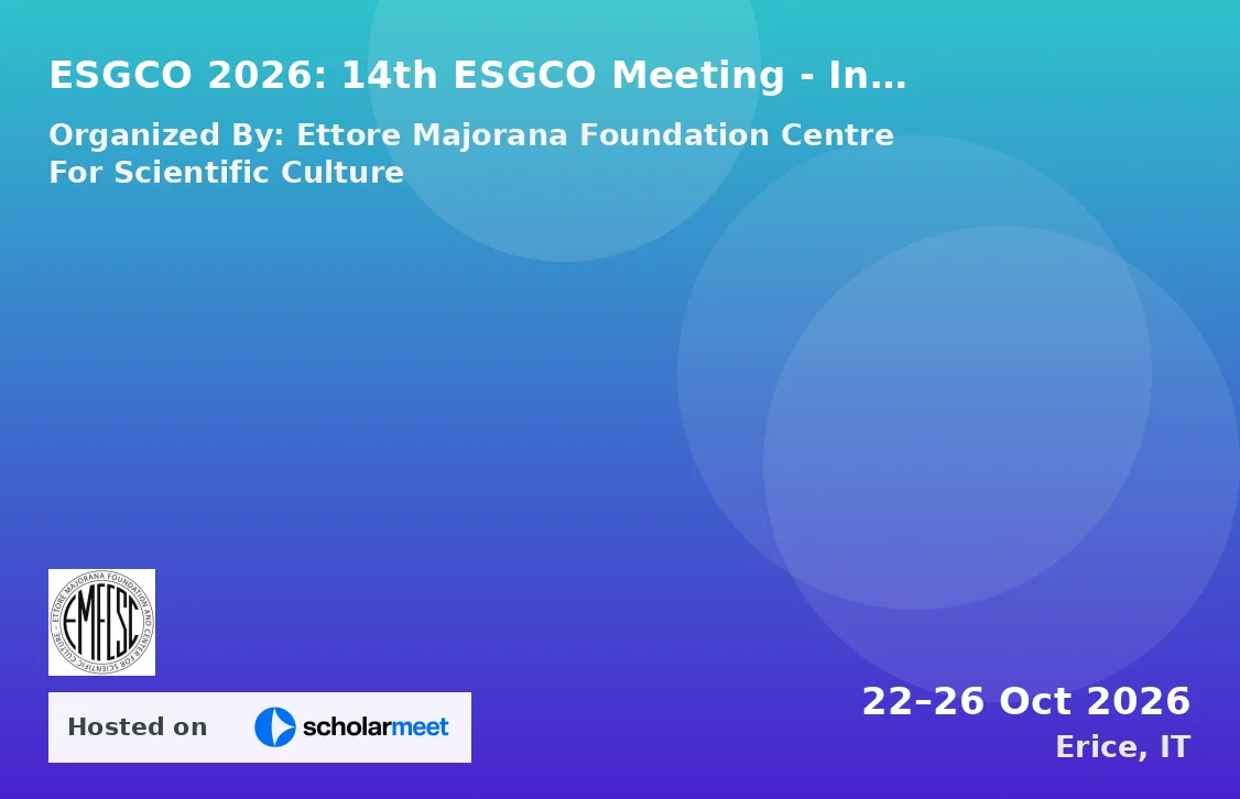 ESGCO 2026: 14th ESGCO Meeting - International Conference of the European Study Group on Cardiovascular Oscillations