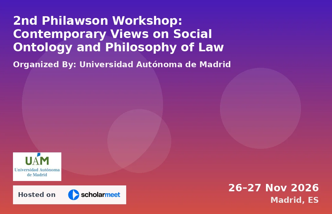 2nd Philawson Workshop: Contemporary Views on Social Ontology and Philosophy of Law