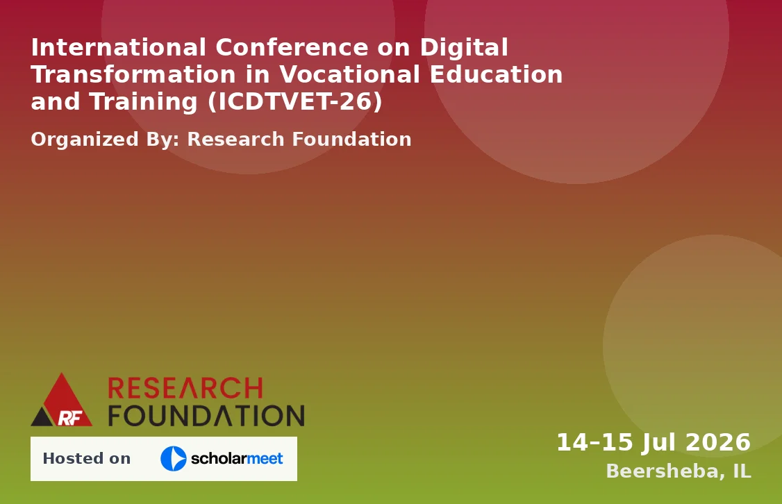 International Conference on Digital Transformation in Vocational Education and Training (ICDTVET-26)