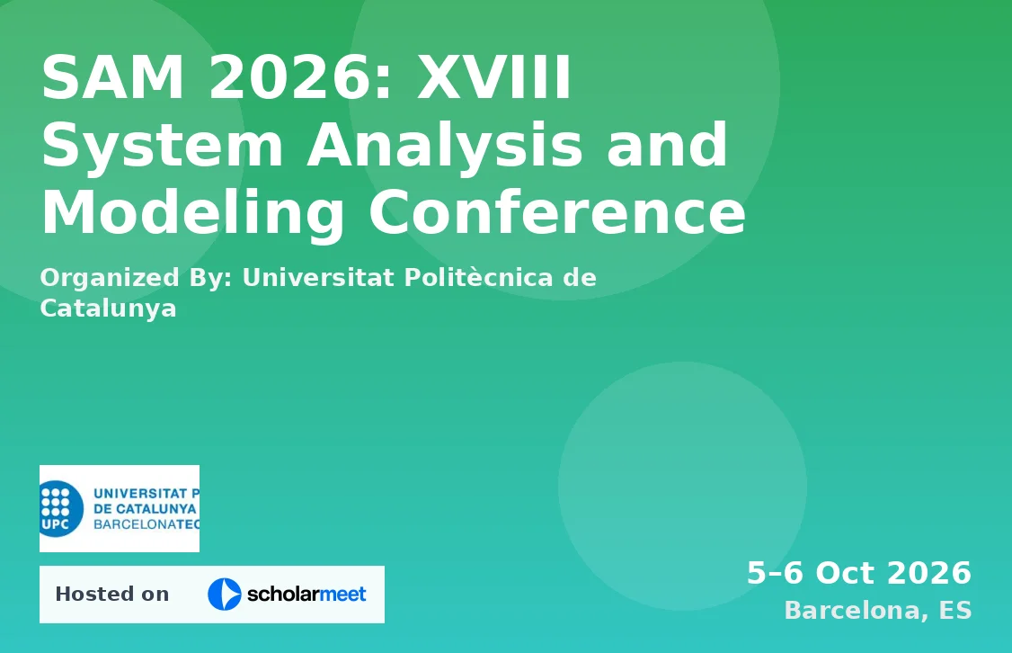 SAM 2026: XVIII System Analysis and Modeling Conference