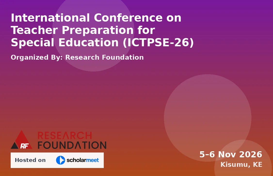 International Conference on Teacher Preparation for Special Education (ICTPSE-26)