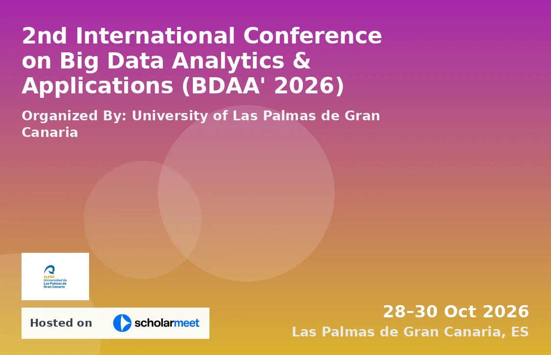 2nd International Conference on Big Data Analytics & Applications (BDAA' 2026)