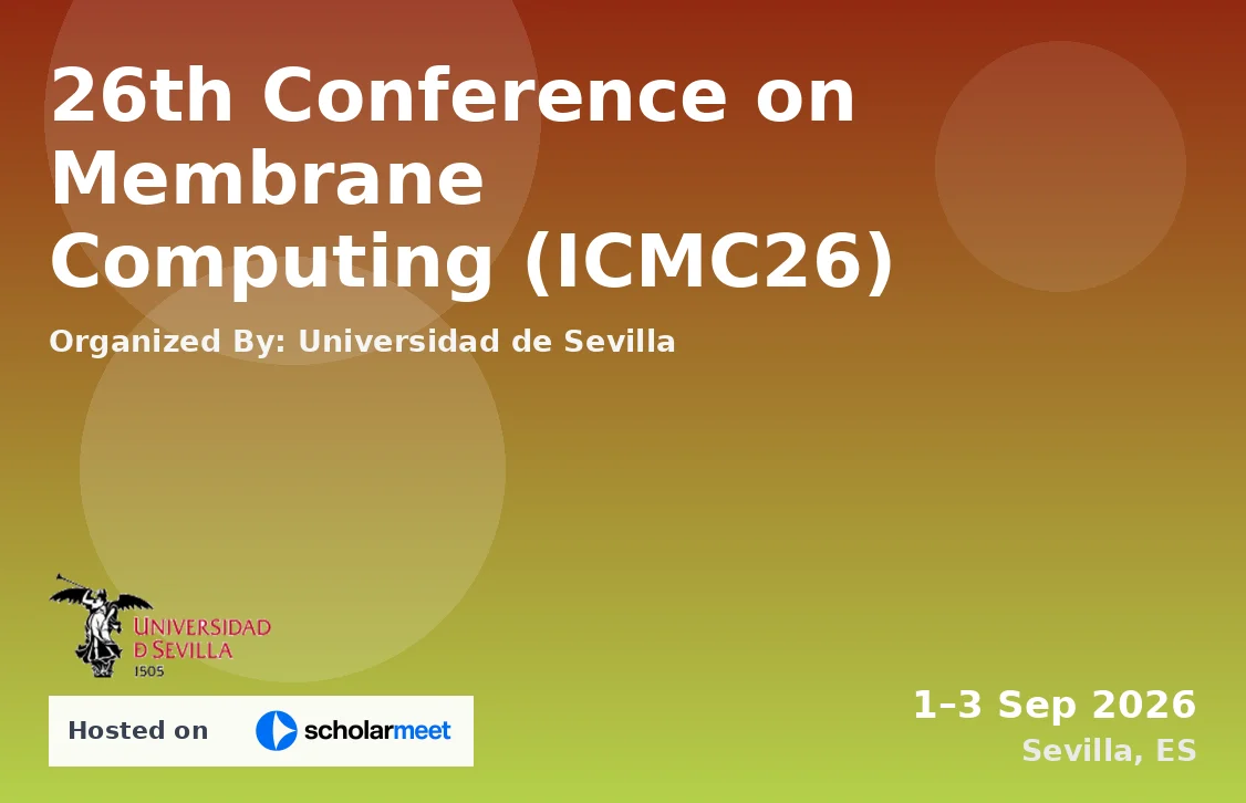 26th Conference on Membrane Computing (ICMC26)