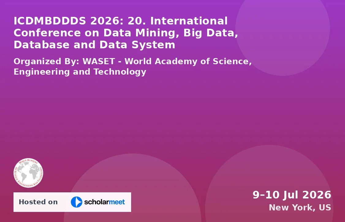 ICDMBDDDS 2026: 20. International Conference on Data Mining, Big Data, Database and Data System