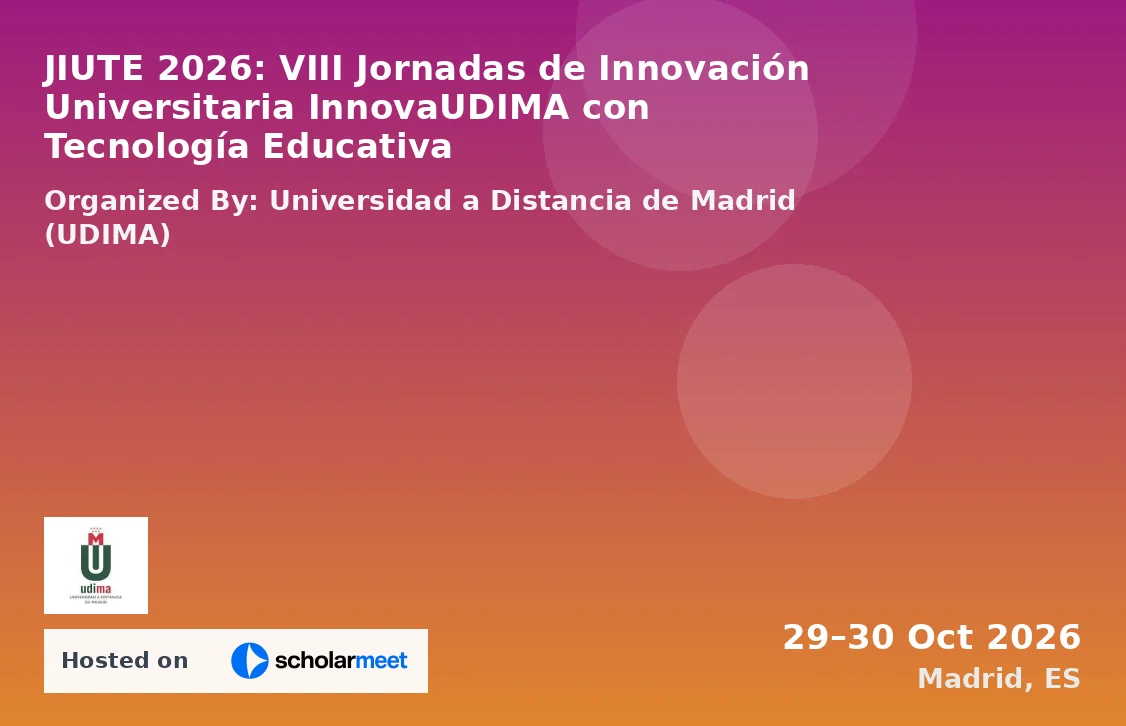 JIUTE 2026: VIII Jornadas de Innovación Universitaria InnovaUDIMA con Tecnología Educativa