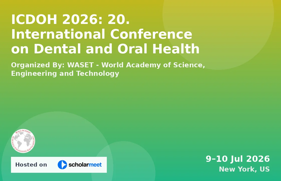 ICDOH 2026: 20. International Conference on Dental and Oral Health