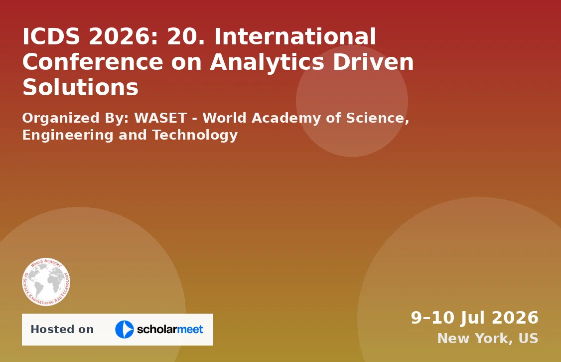ICDS 2026: 20. International Conference on Analytics Driven Solutions