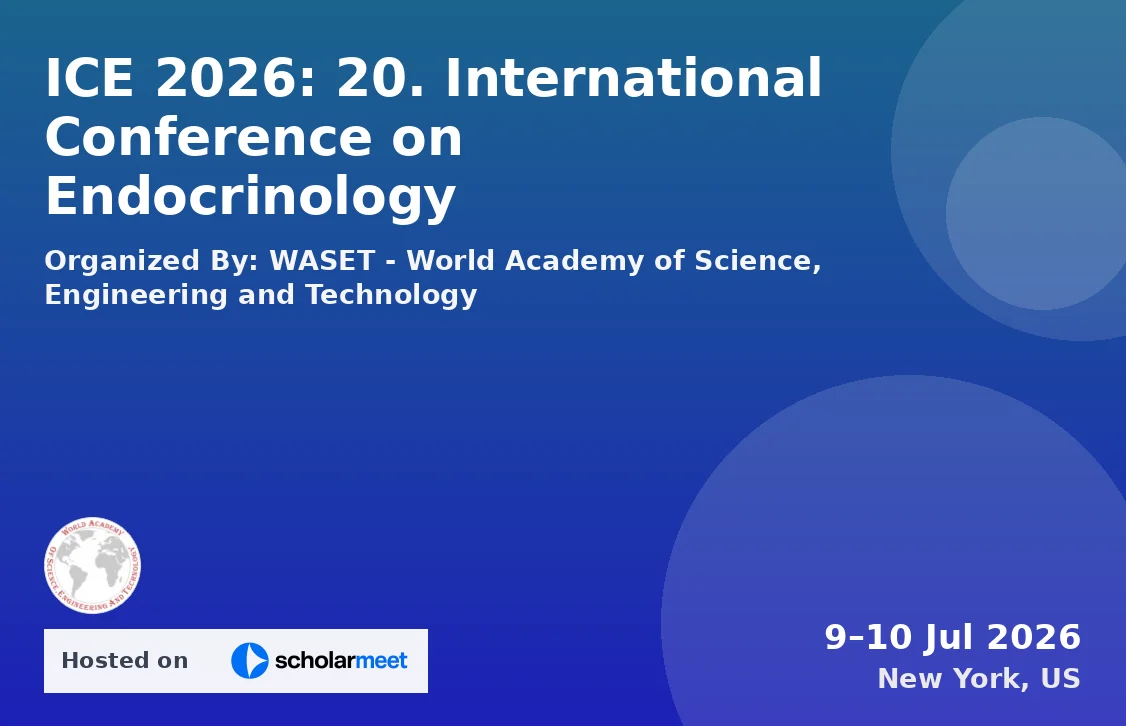 ICE 2026: 20. International Conference on Endocrinology