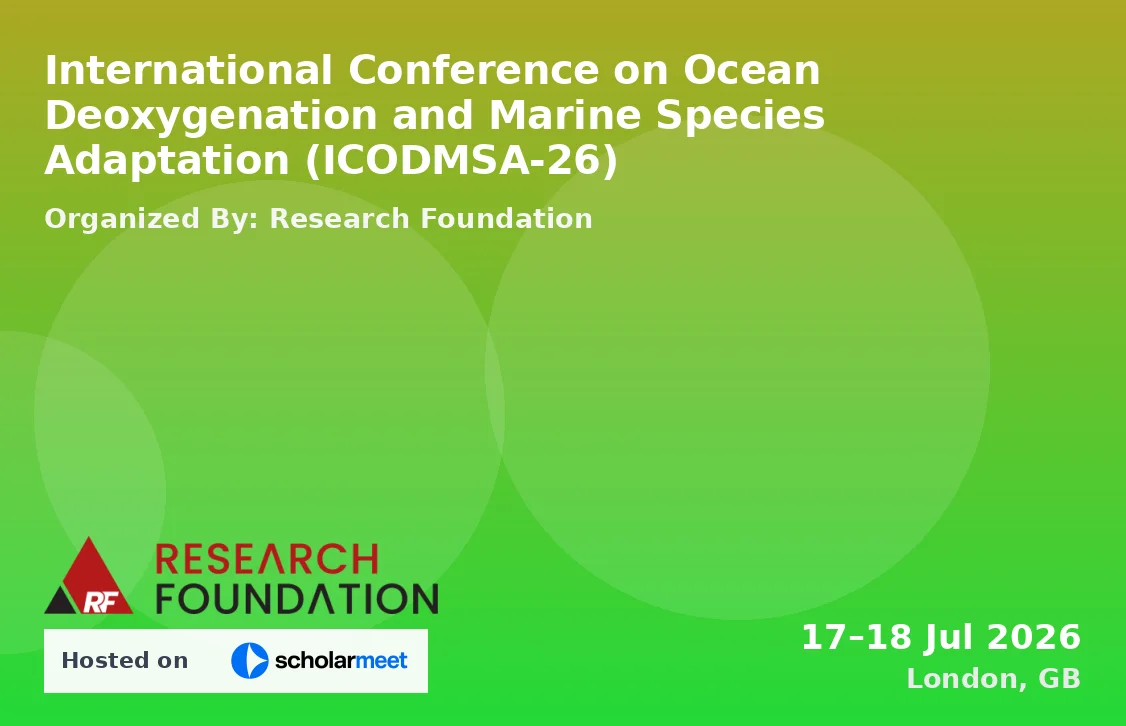 International Conference on Ocean Deoxygenation and Marine Species Adaptation (ICODMSA-26)