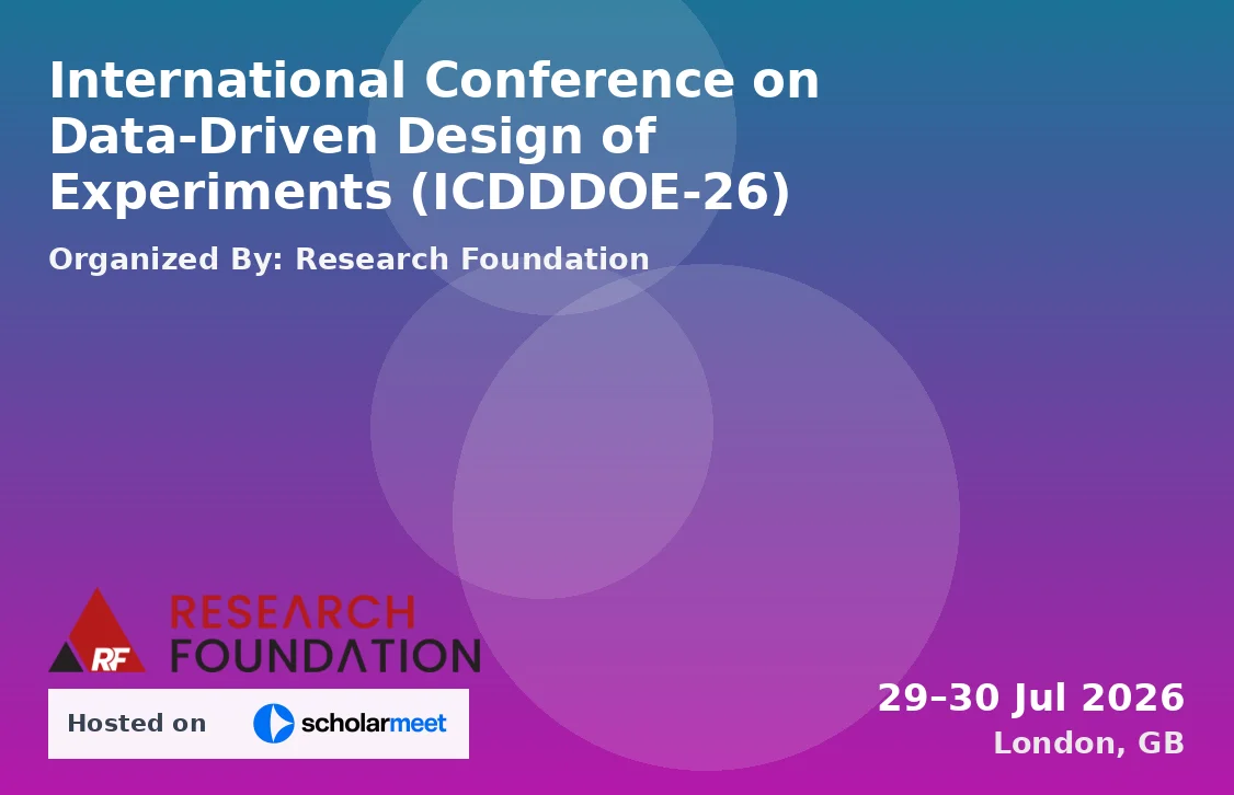 International Conference on Data-Driven Design of Experiments (ICDDDOE-26)