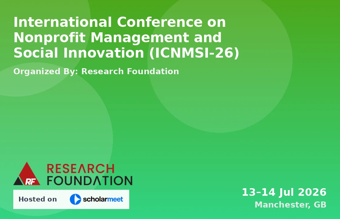 International Conference on Nonprofit Management and Social Innovation (ICNMSI-26)